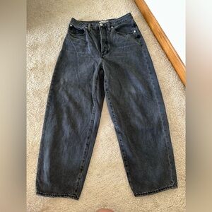 Madewell Black Wide Leg Jeans